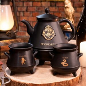Set tetera y tazas harry potter calderos de hogwarts