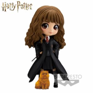 Figura q posket harry potter hermione granger con crookshanks