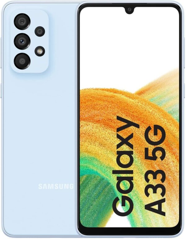 Telefono movil smartphone samsung galaxy a33 light blue 6.4pulgadas - 5g - 128gb rom - 6gb ram - 48+8+5+2mpx - 13mpx - dual sim - 5000 mah