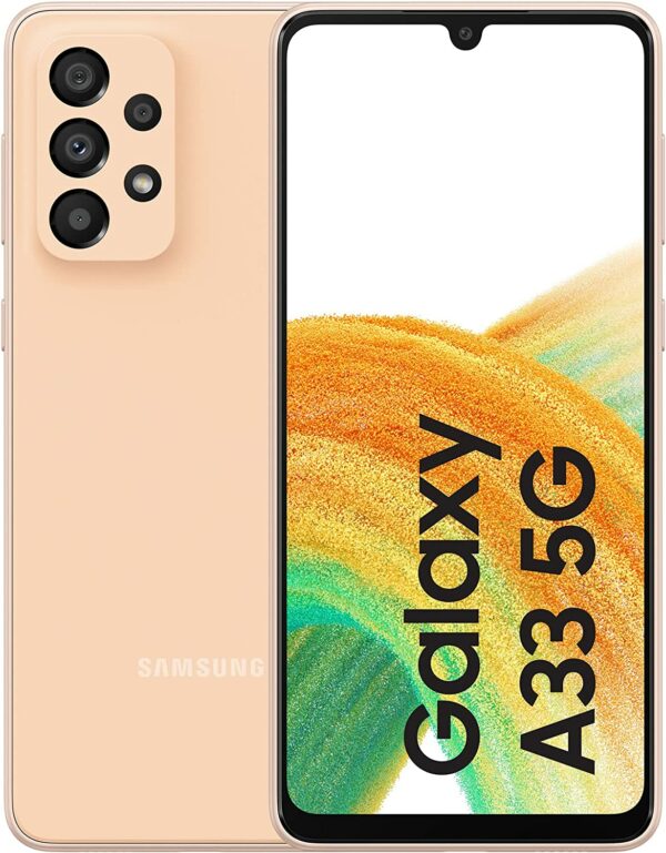 Telefono movil smartphone samsung galaxy a33 orange 6.4pulgadas - 5g - 128gb rom - 6gb ram - 48+8+5+2mpx - 13mpx - dual sim - 5000 mah