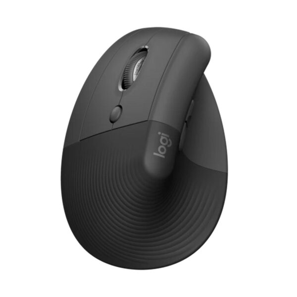 Mouse raton vertical logitech lift para zurdos 6 botones 4000 dpi wireless inalambrico grafito