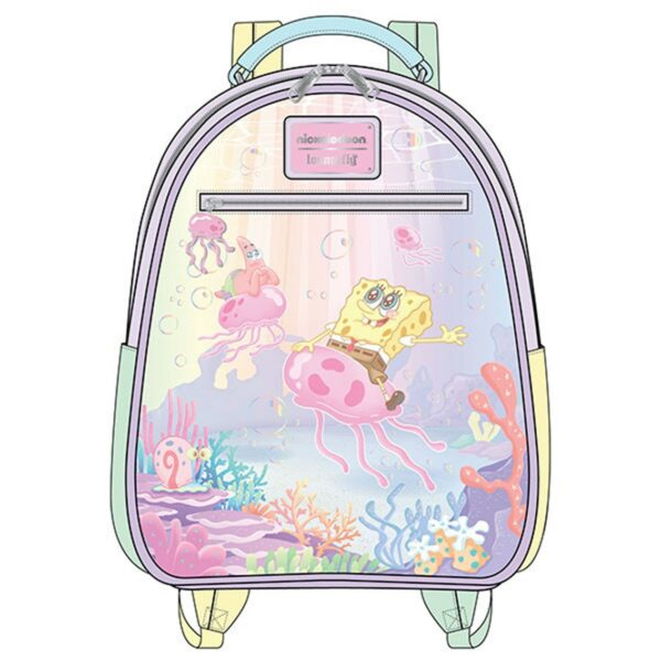 Mini mochila loungefly nikelodeon bob esponja medusas pastel