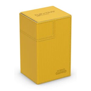 Caja de cartas ultimate guard flip 'n' tray xenoskin 80+ tamaño estándar ámbar