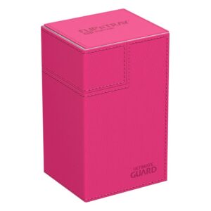 Caja de cartas ultimate guard flip 'n' tray xenoskin 80+ tamaño estándar fucsia
