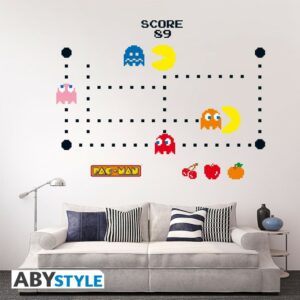 Pegatinas de pared abystyle pac - man personajes y laberinto