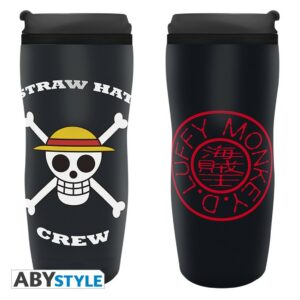 Taza de viaje abystyle one piece logo monkey d. luffy