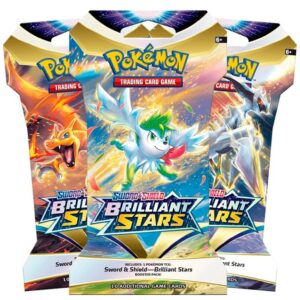 Juego de cartas pokemon tcg brilliant stars sobres emblistados 24 unidades inglés