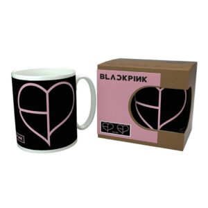 Taza gb eye black pink - logo corazon