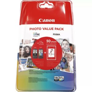 Multipack canon pg - 540l - cl - 541xl + papel fotografico