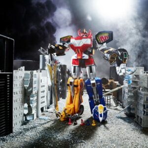 Figura hasbro dino megazord escala 1 - 144 power rangers zord ascension project mighty morphin