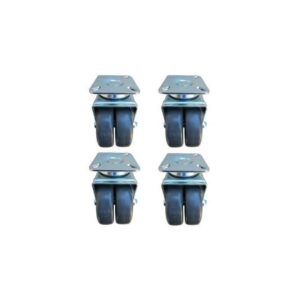 Kit 4 ruedas para rack phasak 19pulgadas