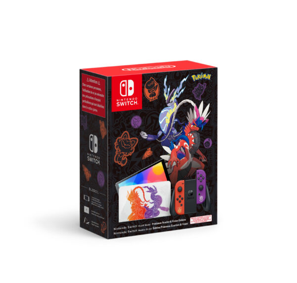 Consola nintendo switch oled edicion pokemon escarlata - purpura