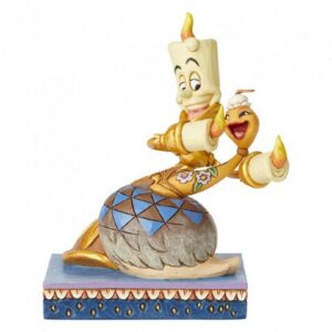 Figura enesco disney la bella y la bestia lumiere y plumette