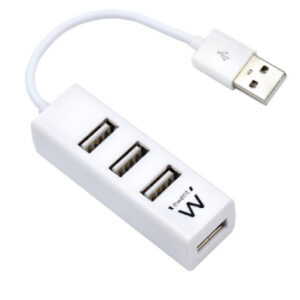 Mini hub usb ewent 4 puertos - usb 2.0 - blanco
