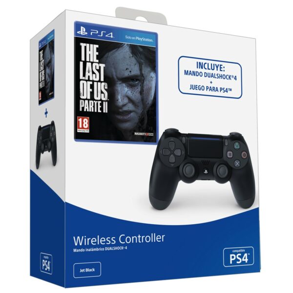 Accesorio sony ps4 - mando dualshock black + the last of us 2