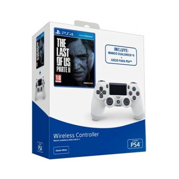 Accesorio sony ps4 - mando dualshock glacial + the last of us 2
