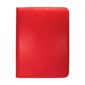 Carpeta con cremallera ultra pro 9 bolsillos rojo