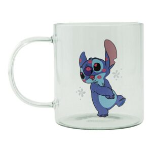 Taza de vidrio paladone disney lilo & stitch