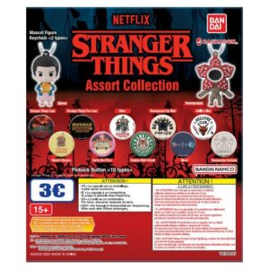 Set gashapon figuras bandai lote 40 articulos stranger things coleccion pins & colgantes