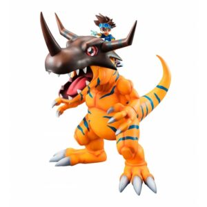 Figura megahouse digimon adventure series g.e.m. greymon & taichi
