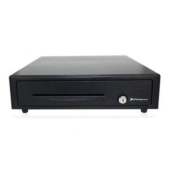 Cajon portamonedas automatico - electrico phoenix phcajonnegrolc 41x41 tpv 8 * compartimentos monedas + 4* billetes negro