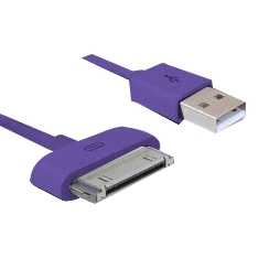 Cable de carga y sincronizacion phoenix para dispositivos apple iphone ipad 1.5m morado