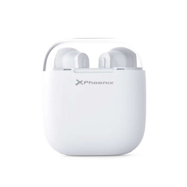 Auriculares ear pods inalámbricos con estuche de carga blancos