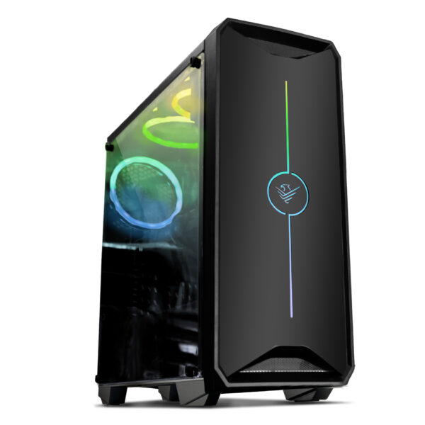 Caja gaming led rgb phoenix ymir atx mini - atx micro - atx - usb 3.0 - 3 ventiladores argb instalados - panel transparente - filtros antipolvo