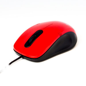 Ratón óptico m355 con scroll y cable rojo