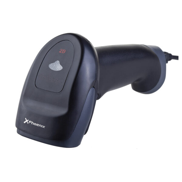 Lector codigo de barras laser con cable usb phoenix phscanbarcode2d 2d 1d y ccd - lector codigo qr - 300 escaneos por seg - negro
