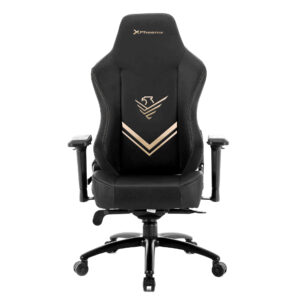 Silla gaming synergy ergonómica cuero pu negra