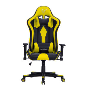 Silla gaming tournament cuero pu amarilla