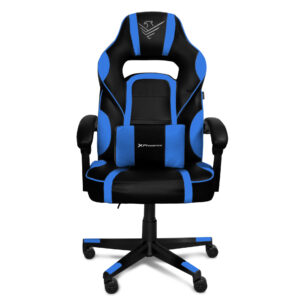 Silla gaming trophy cuero pu azul