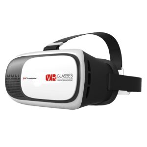 Gafas 3d vr de realidad virtual universales phoenix - lentes de resina optica - valido para telefono smartphone hasta 6pulgadas - cinta elastica ajustable para sujeccion - distancia focal regulable blanco