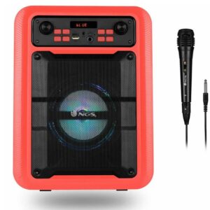 Altavoz portatil ngs roller lingo red 20w - 5pulgadas - bluetooth - usb - aux - microfono - rojo