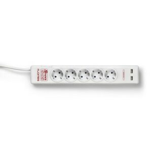 Regleta salicru sps safe 5+ - 5 tomas schuko - 2 usb
