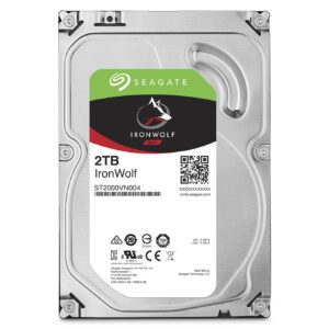 Disco duro interno hdd seagate ironwolf nas st2000vn004 2tb 3.5pulgadas 5900rpm - 64mb - sata 6gb - s