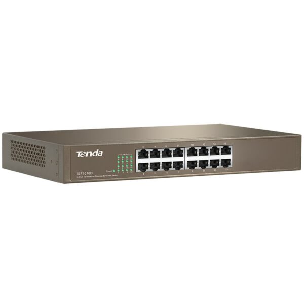 Switch tenda 16 puertos 10 - 100 marrón