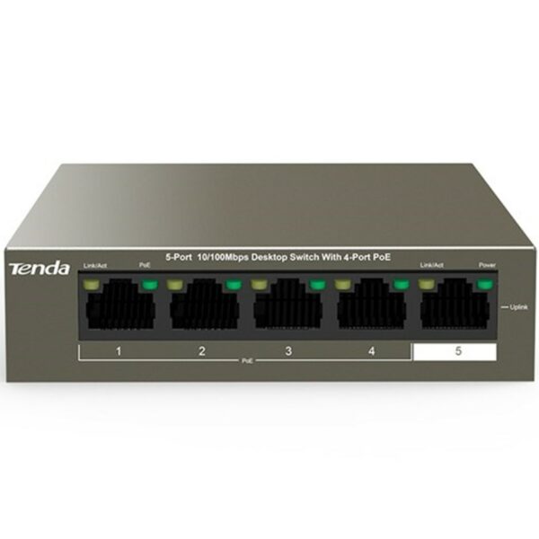 Switch tenda 5 puertos (4 puertos poe) 10 - 100